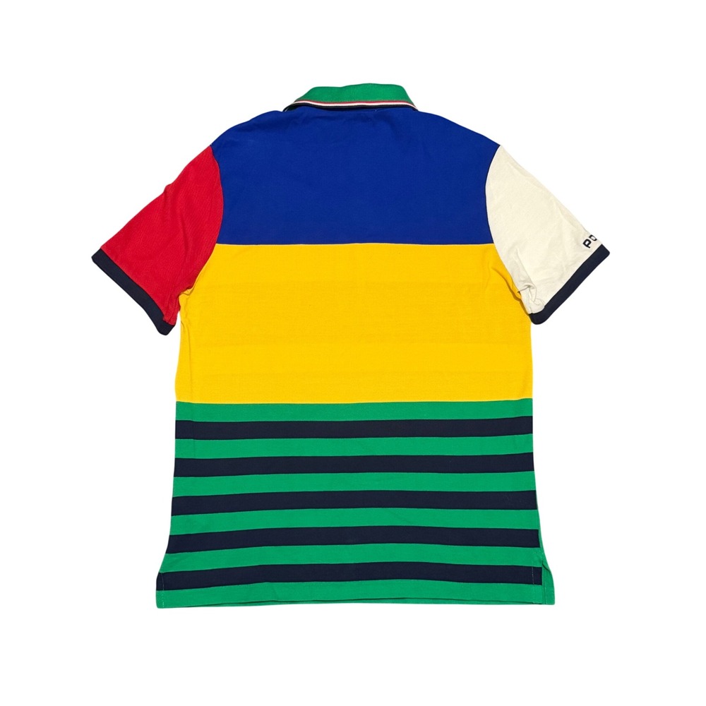 Polo Ralph Lauren Mens Colorblock Striped Polo Shirt Classic Fit Multicolor M - Picture 6 of 7